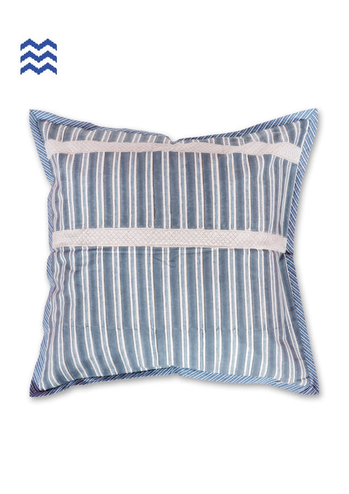 20s Cotton Large Cushion Cover In Block Print